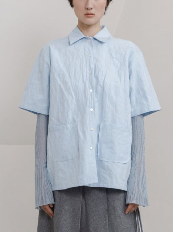 UNISECON AW21 Blue Short Sleeve Shirt