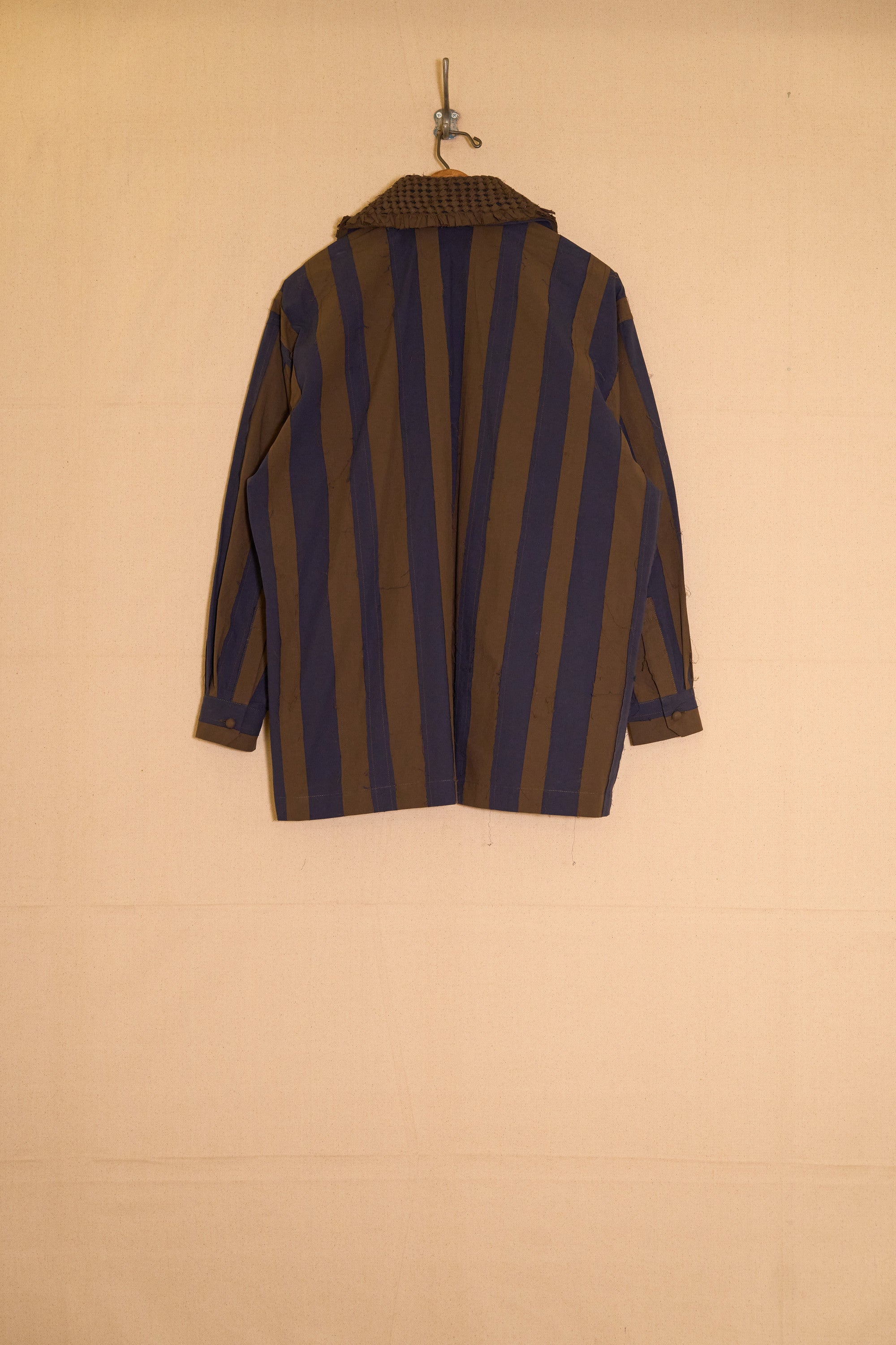 ava top - brown & blue organic cotton