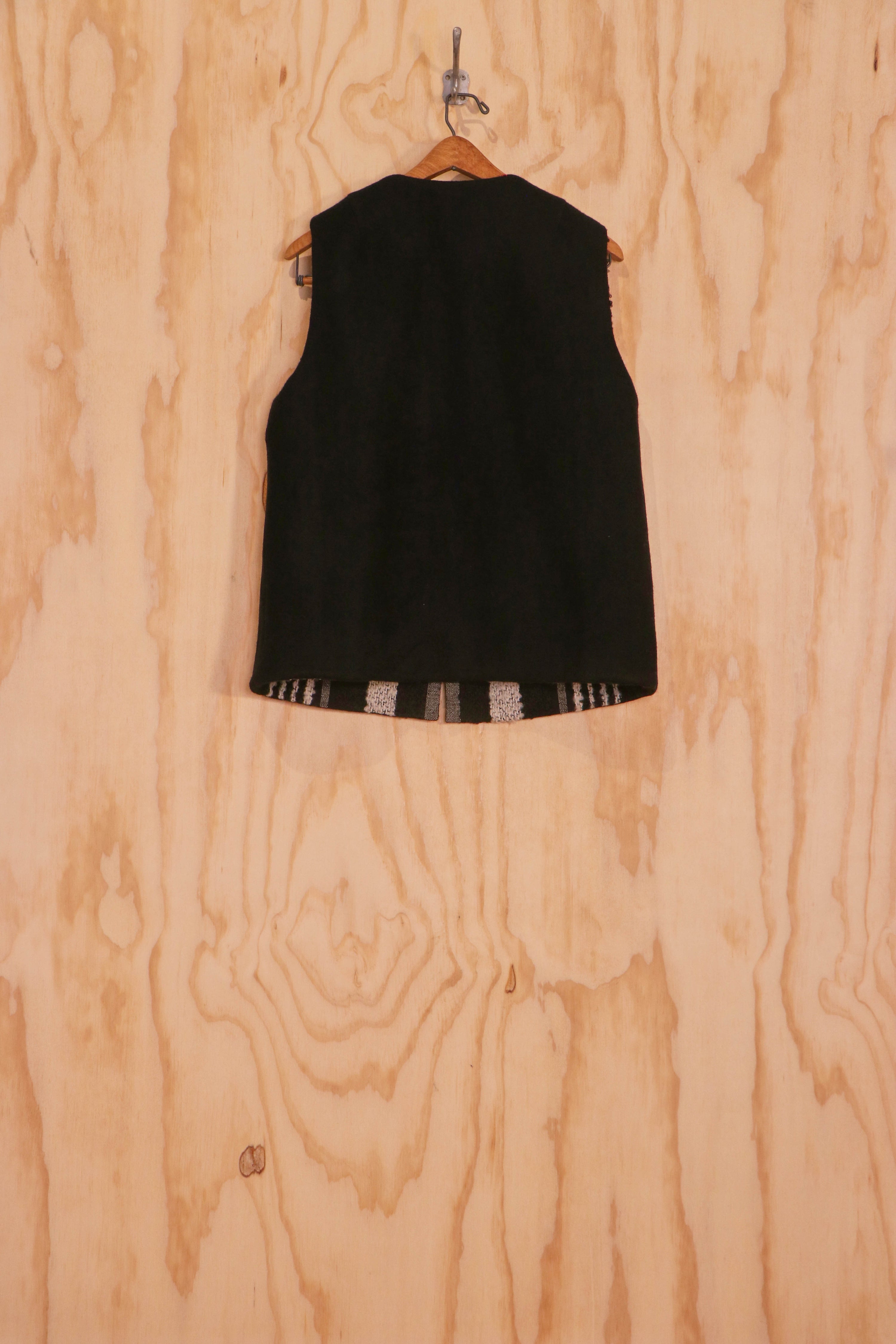 Back view, Mira Vest reversed to solid face