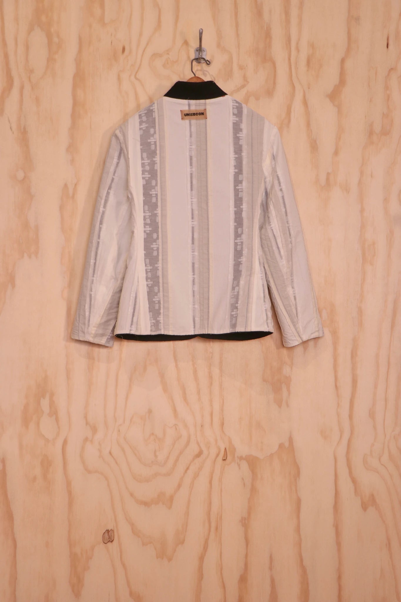 ack view of Patcha Jacket reversed to ivory organic-cotton jacquard