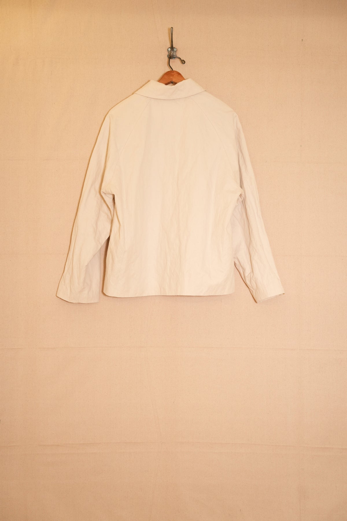 ryan jacket - white cotton metal fiber