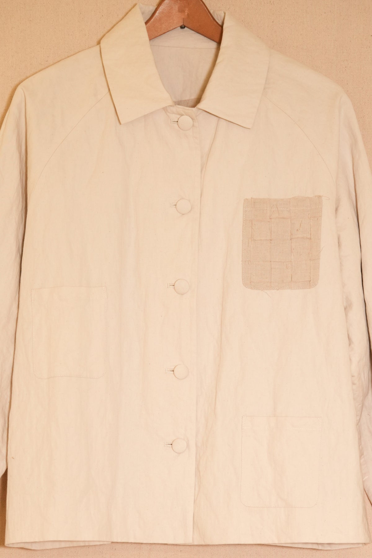 ryan jacket - white cotton metal fiber