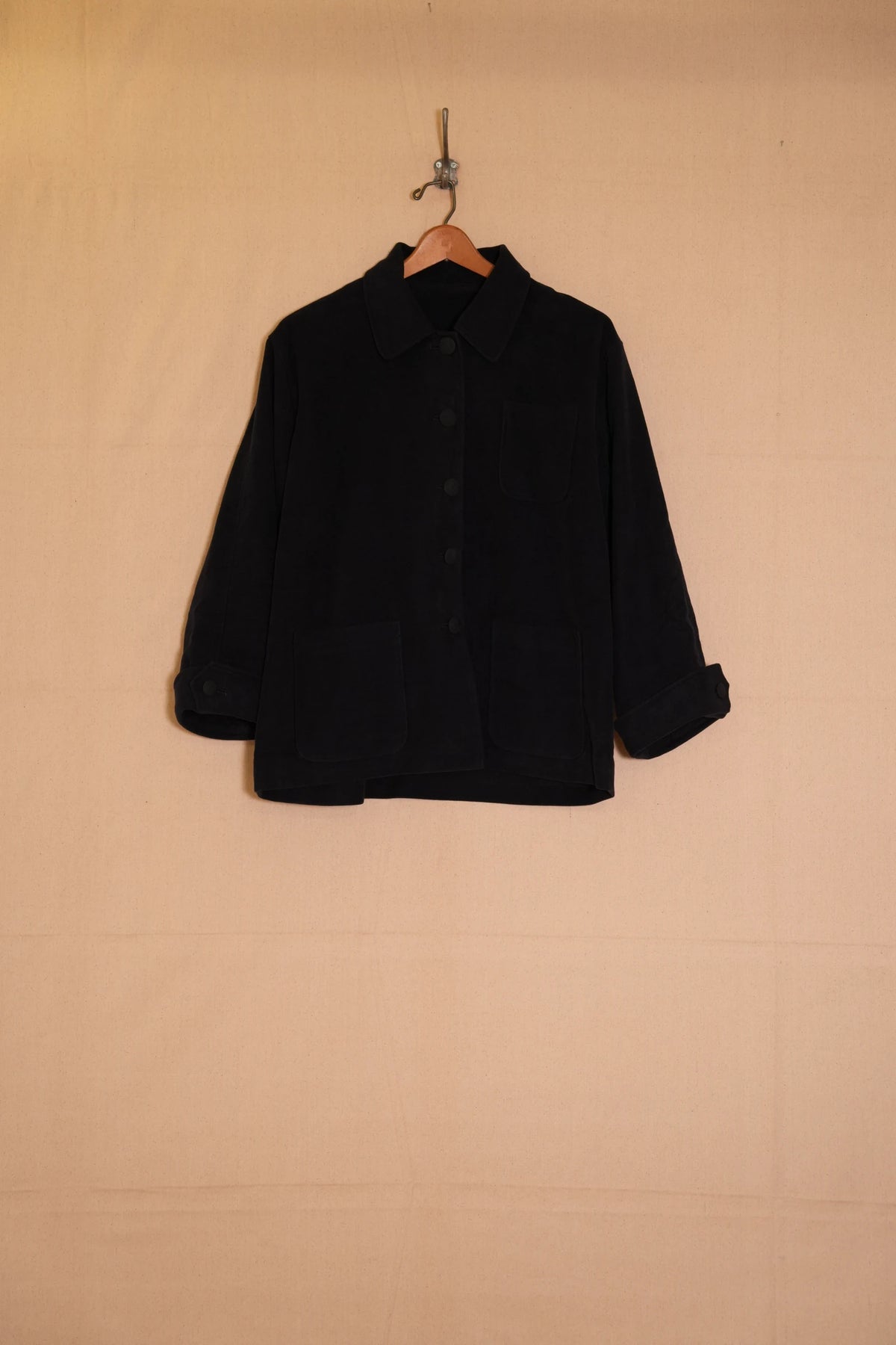 jea jacket in blue wool — front view