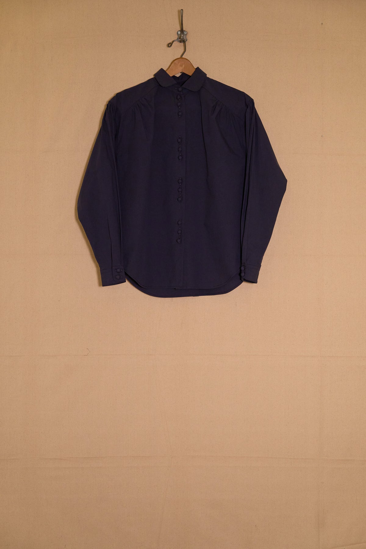 leah top - blue organic cotton