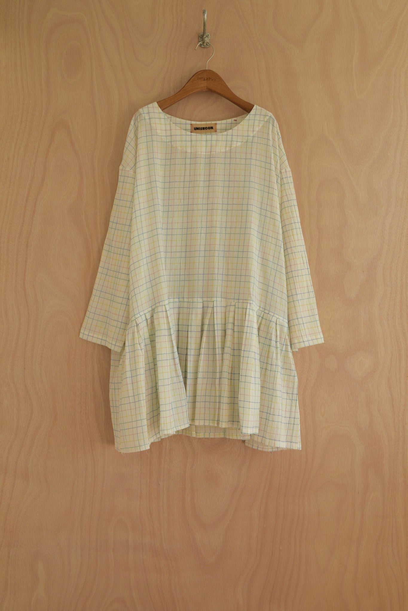 ULA Top front view in embroidery cotton with hand-stitched threads