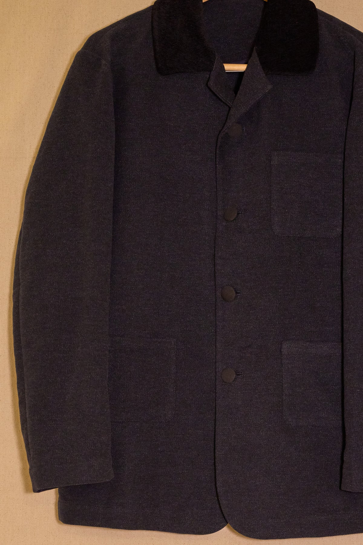 UNSIECON Ace jacket in blue detail view