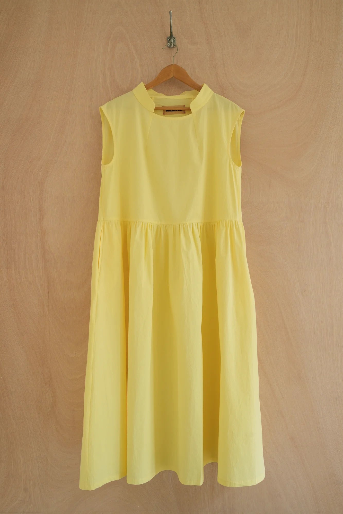 UNISECON Patti dress in yellow, front view