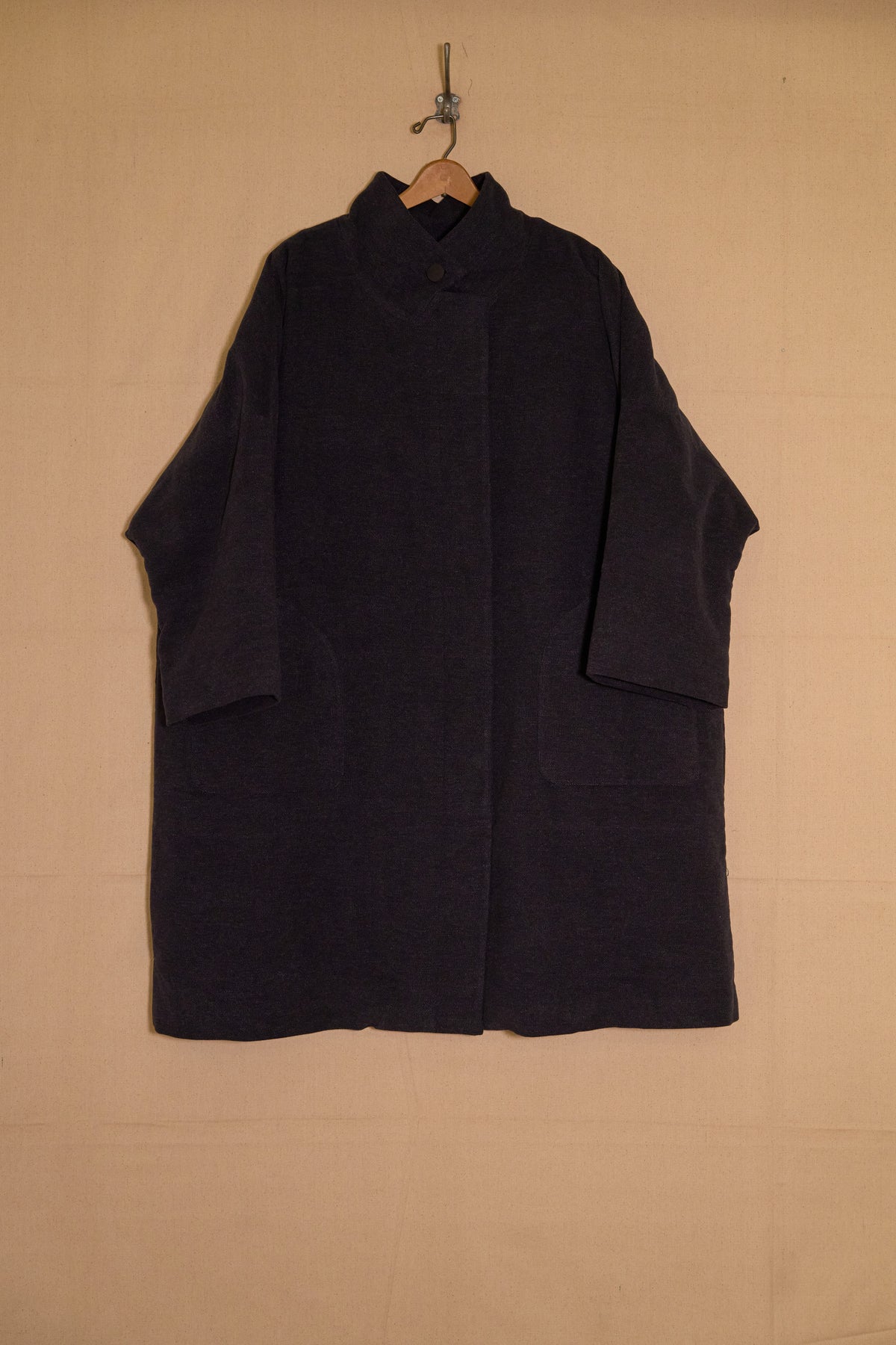 UNISECON Talia coat in blue detail view