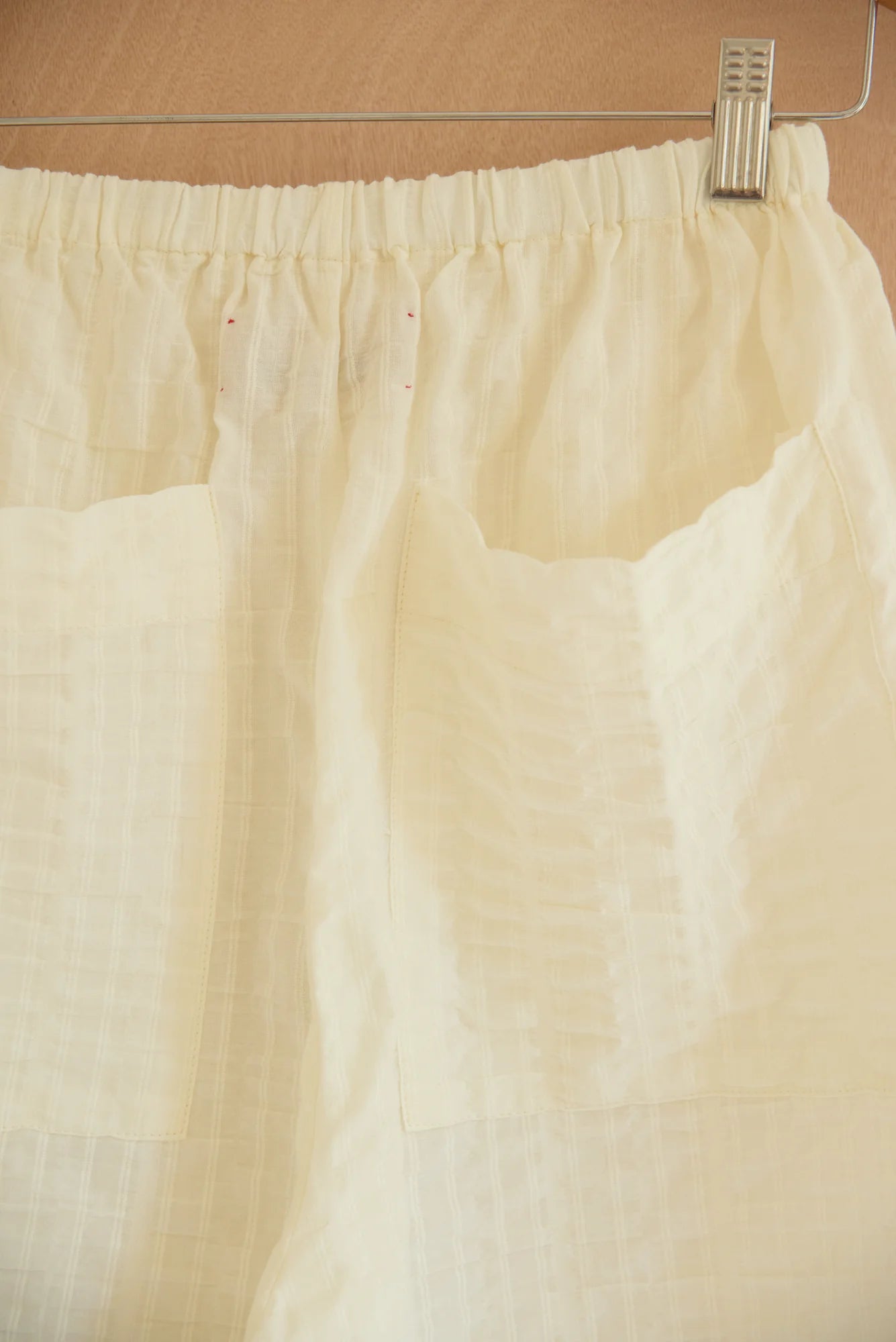 UNISECON Tine pants in white, detail view