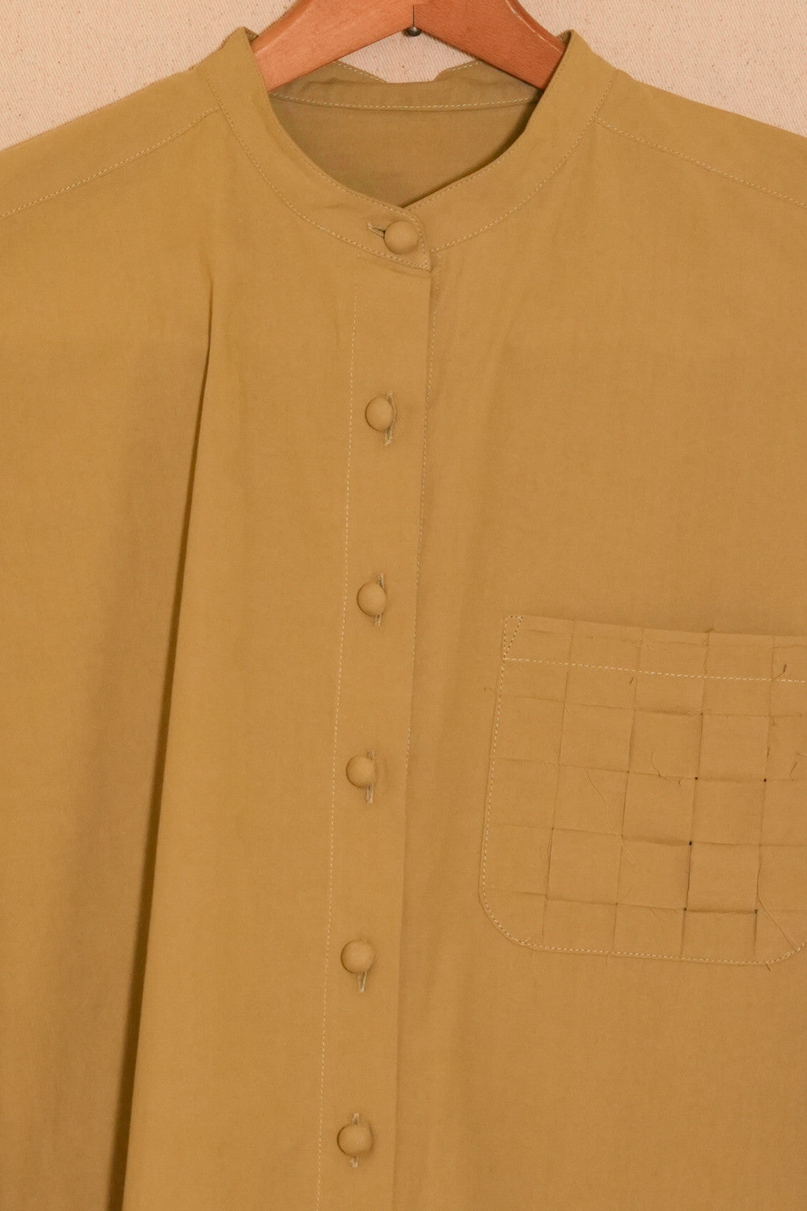 UNISECON Tyra top in chartreuse detail view