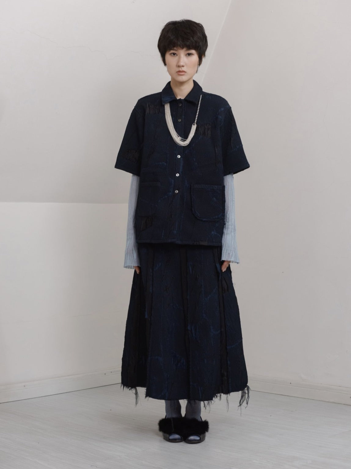 UNISECON AW21 Blue Textured Shirt