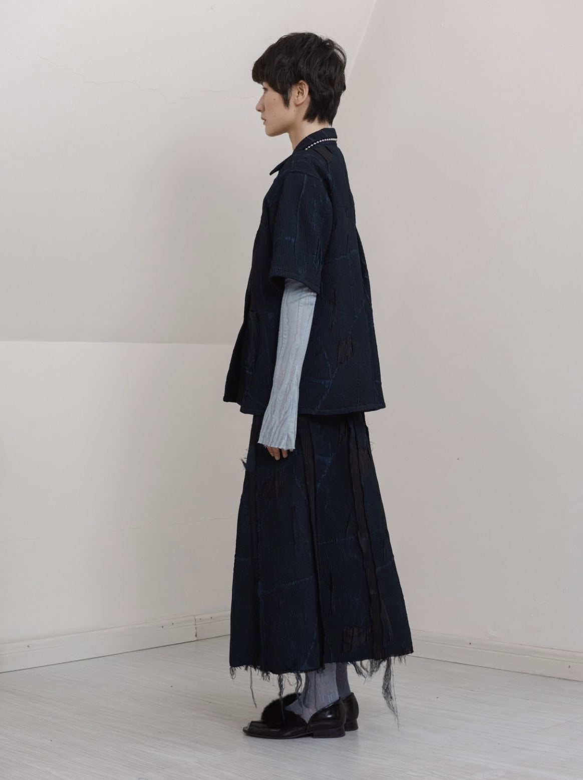 UNISECON AW21 Blue Textured Shirt