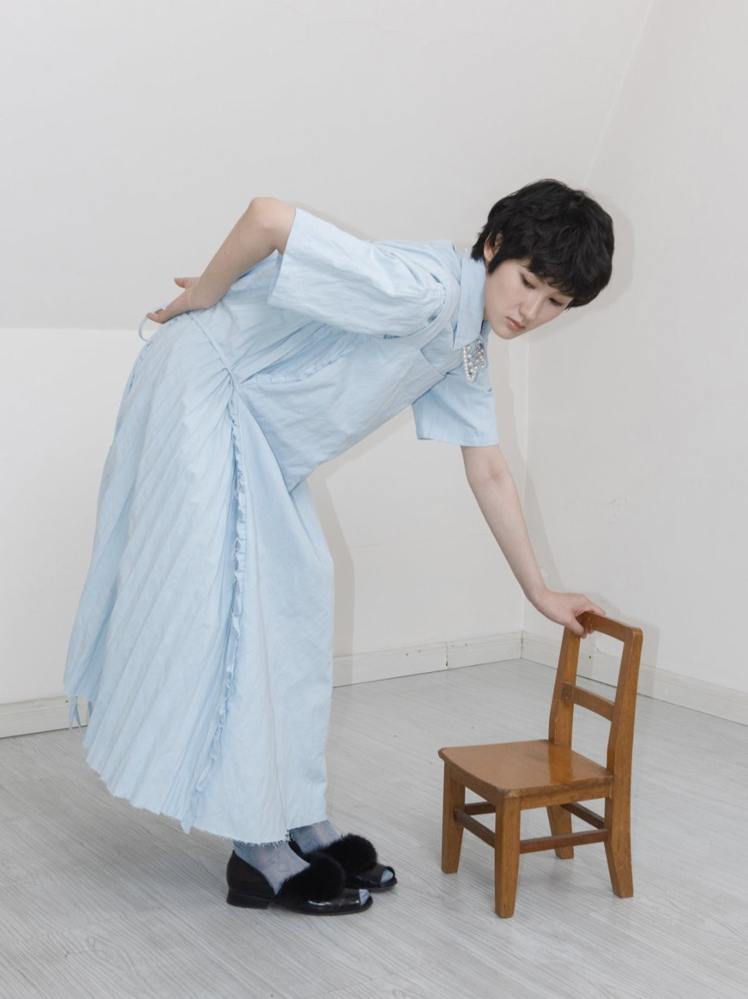 UNISECON AW21 Blue Tied Dress