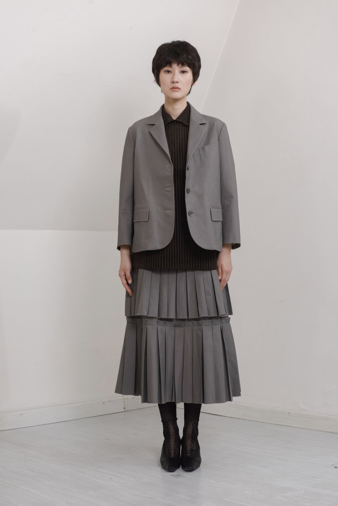 UNISECON AW21 Grey A-Line Jacket