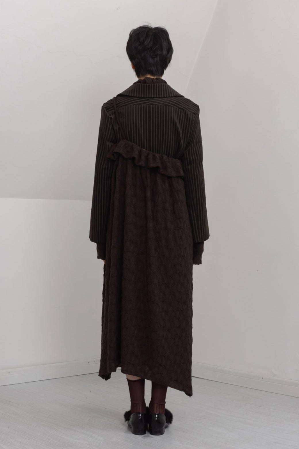 Robe à bretelles marron