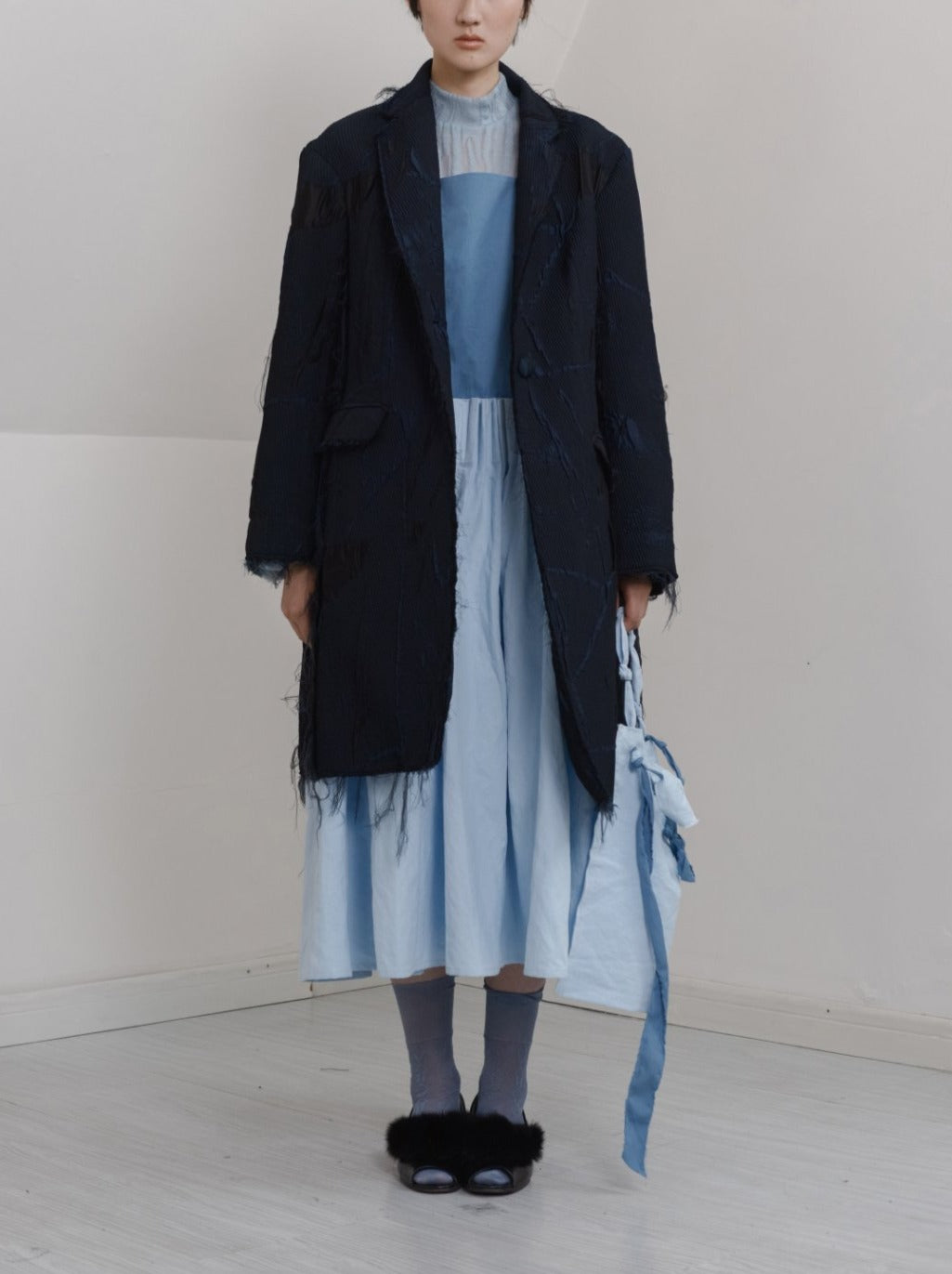 UNISECON AW21 Square-Neck Shirred Dress